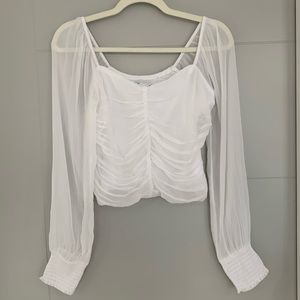 Hollister white blouse